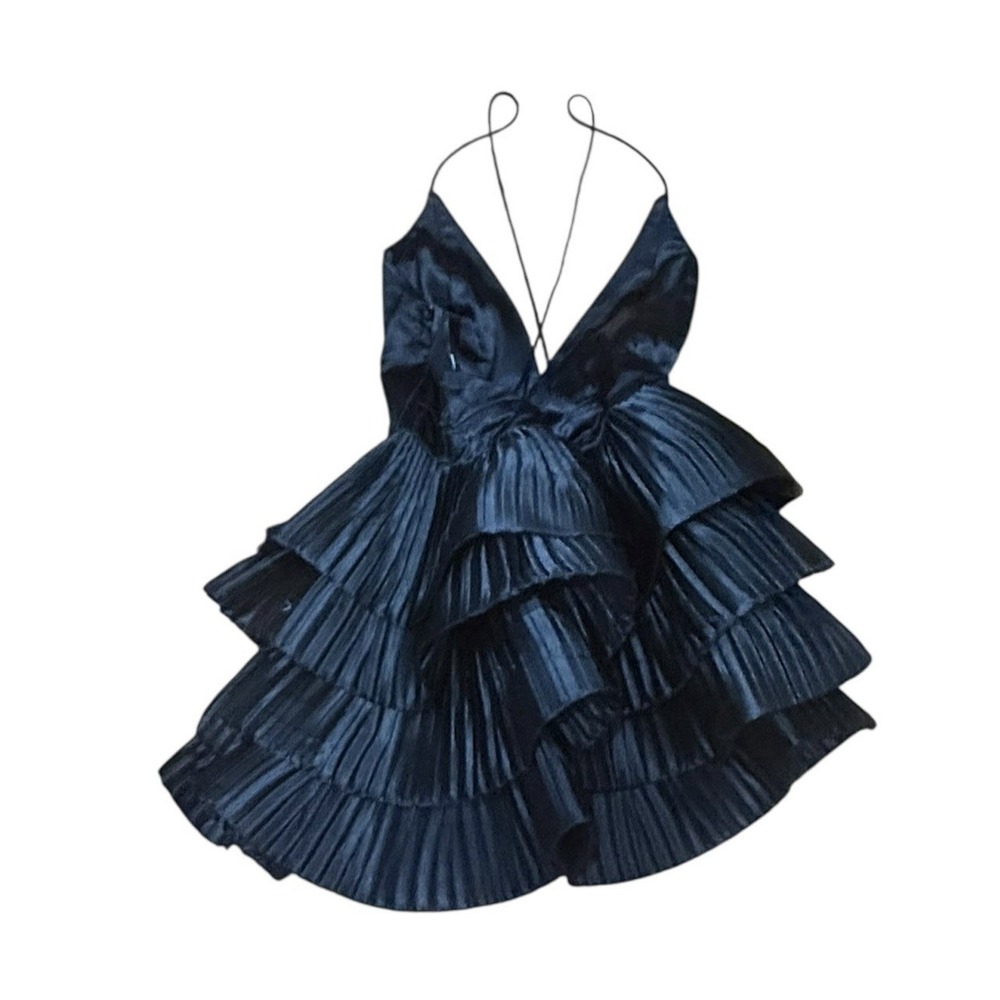 Anthropologie Maeve Sleeveless V-Neck Tiered Mini Dress size 4 - Picture 5 of 6
